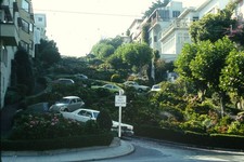 c1970's Kodachrome 35mm Slide, Lombard Street San Francisco California Cars picture