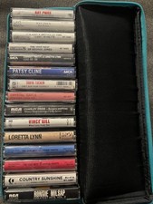 15 Vintage Country Cassette Lot: Patsy Cline George Jones Etc + Case picture