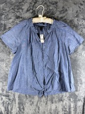 Lane Bryant NWT Women’s Blue Top Boho Casual Cottagecore picture