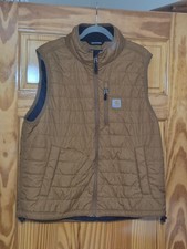 Carhartt Rain Defender Relaxed Fit Brown Quilted Vest XL picture