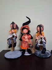 Lot Of 3 Annalee Halloween Witch picture