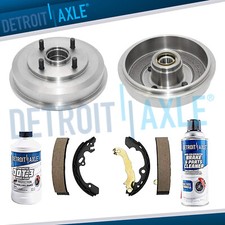 Rear Brake Drums and Brake Shoes Kit for 2000 - 2008 Ford Focus Excludes SVT picture