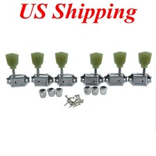 Wilkinson Chrome 3x3 Deluxe Vintage Guitar Tuners w/ Split Post For Les Paul picture