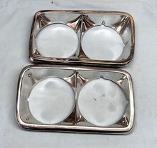 1967 1968 1969 1970 1971 1972 GMC TRUCK CHROME HEADLIGHT BEZELS LH RH JIMMY picture