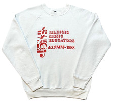 Vintage 1988 Illinois Music Educators Sweatshirt Screen Stars USA Crewneck M picture