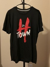 Adidas Houston Rockets T-Shirt Mens Large Black Its H-Town Climalite Performance picture
