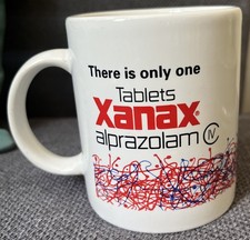 Xanax Mug Vintage 90s Rare Collector Pharmaceutical Advertising Alprazolam Promo picture