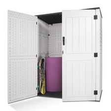 52 Cu.Ft Outdoor Storage Box Horizontal Resin Patio Garden Shed w/ Lockable Door picture