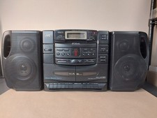Vintage JVC PC-XC30 Portable Stereo Boombox 6 Disc CD  Cassette Radio Tested picture
