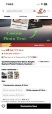 Custom Multicolor Acrylic Photo Pendant Personalized with Photo/Text picture
