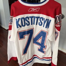 Vintage Montreal Canadiens Jersey Men M White CCM 2009 kostitsyn 74 picture