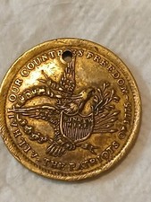 1840s era Temperance Pledge Medal: The Patriots of 1775, Bunker Hill-L@@K picture