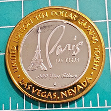 Paris Las Vegas Limited Edition .999 Fine Silver $10 Casino Gaming Token America picture