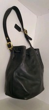 Vintage Coach 9165 Legacy Bucket Shoulder Bag Black Soft Leather Drawstring EUC picture
