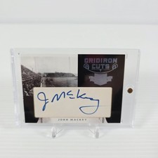 John Mackey 2011 Panini Gridiron Cuts HOF Cut Auto  2/15 - #25 Plates Patches picture