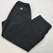 FootJoy DryJoys Men's Large Black Golf Rain Pants Elastic Drawstring picture