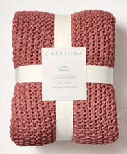 Casaluna Chunky Sweater Knit Bed Blanket Throw KING 92