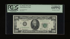 DBR 1963-A $20 FRN Cleveland Fr. 2066-D PCGS 64 PPQ Serial D38008323A picture
