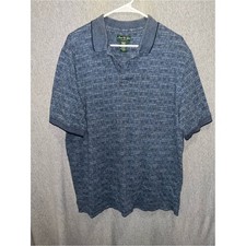 David Taylor Mens Heathered Navy Blue Short Sleeve Polo Shirt XL picture
