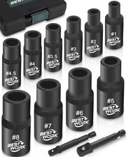 12Pcs Magnetic Tap Socket Set, 1/4
