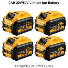 SANIU 9.0Ah 20V MAX FlexVolt 4PACK Li-Ion for DeWalt Tool Batteries DCB606 609 picture