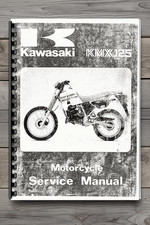 KMX125 Motorcycle Service Repair Manual Comb Bound Printed picture