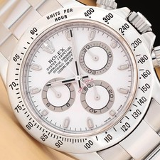 2010 CARD ROLEX DAYTONA COSMOGRAPH 116520 40MM WHITE OYSTER STEEL WATCH picture