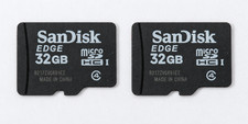 2x SanDisk EDGE 32GB microSDHC Class 4 UHS-I Memory Card 2-Pack picture