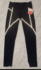 ATHLETA Blue Reflective Stride Active Workout Gym Running Leggings Small New picture