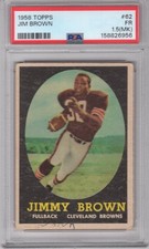 JIMMY JIM BROWN 1958 TOPPS ROOKIE RC #62 PSA 1.5 (MK) CLEVELAND BROWNS HOF picture