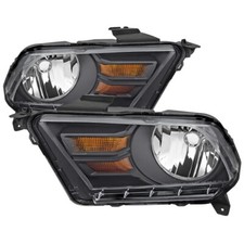 10-14 Ford Mustang Black Housing Headlights SVT V6 V8 Convertible Base GT picture