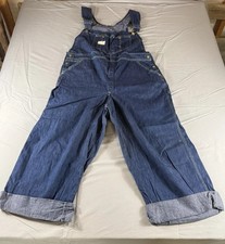 Vintage 1940s 1950s Smith’s Bib Overalls 44 X 32 Denim Excellent Cond. picture