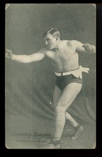 1921 Exhibit Boxing - Tommy Burns - Postcard Back picture