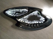 Vintage MCM Royal Haeger Large 13.5” Ashtray Mid Century Modern Cosmic Black USA picture