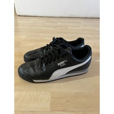 Puma Roma Black White Leather Retro Classic Sneakers Men Size 11 Athletic Casual picture