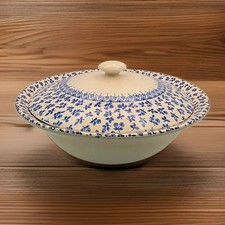 VTG English Ironstone Tableware Floral Covered Vegetable Tureen Serving Bowl picture