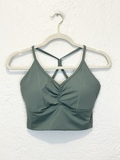 Gymshark Elevate Longline Sports Bra Green Size M Training Gym Athleisure Top picture