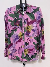 Express Boyfriend Portofino Floral Print Button Up Shirt Size XL picture