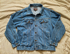 Vintage Y2k Lee Blue Denim Trucker Rider Jacket Type 3 Unlined Men’s Large picture
