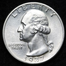 1937-S Washington Silver Quarter BU *UNCIRCULATED* MS E331 IDKCNT picture