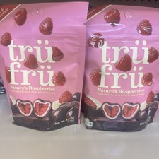 2x 4.2 oz Tru Fru Dark + White Chocolate Freeze -Dried Raspberries EXP:11:10/27  picture