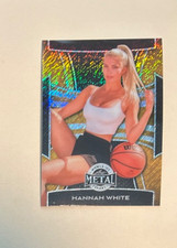 #1/1 HANNAH WHITE SSP GOLD SHIMMER PRISM LEAF METAL CLEVELAND ST VIKINGS NCAAW  picture