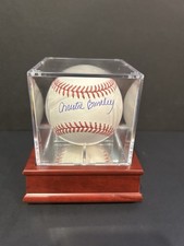 Christie Brinkley Signed MLB Baseball AUTO Beckett Witnessed & Wood Display picture