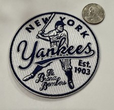NEW YORK YANKEES Vintage Style Embroidered Iron On Patch 3.5” X 3.5” Beautiful picture