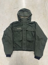 Vtg Columbia Jacket Men’s Medium Fishing Lined Hooded 4 Pockets 90s Gorp Core picture