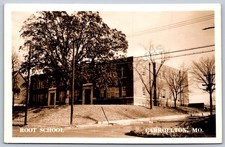 K45/ Carrollton Missouri RPPC Postcard c40s Root School Building  193 picture