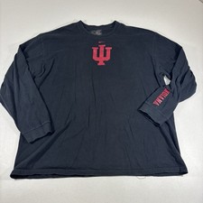 Vintage Nike Indiana Hoosiers T Shirt Mens XXL Center Swoosh Long Sleeve Flaws* picture