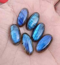 AAA+ Natural Labradorite Cabochon Long Oval Shape Loose Gemstone picture