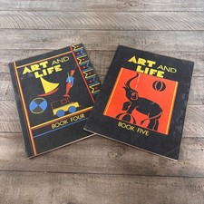 Antique 1939 ART AND LIFE Activity Books 4 and 5 picture