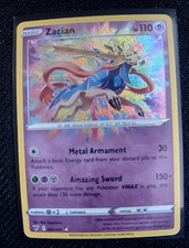 Pokemon TCG Zacian 082/185 Holo SWSH04: Vivid Voltage Amazing Rare picture
